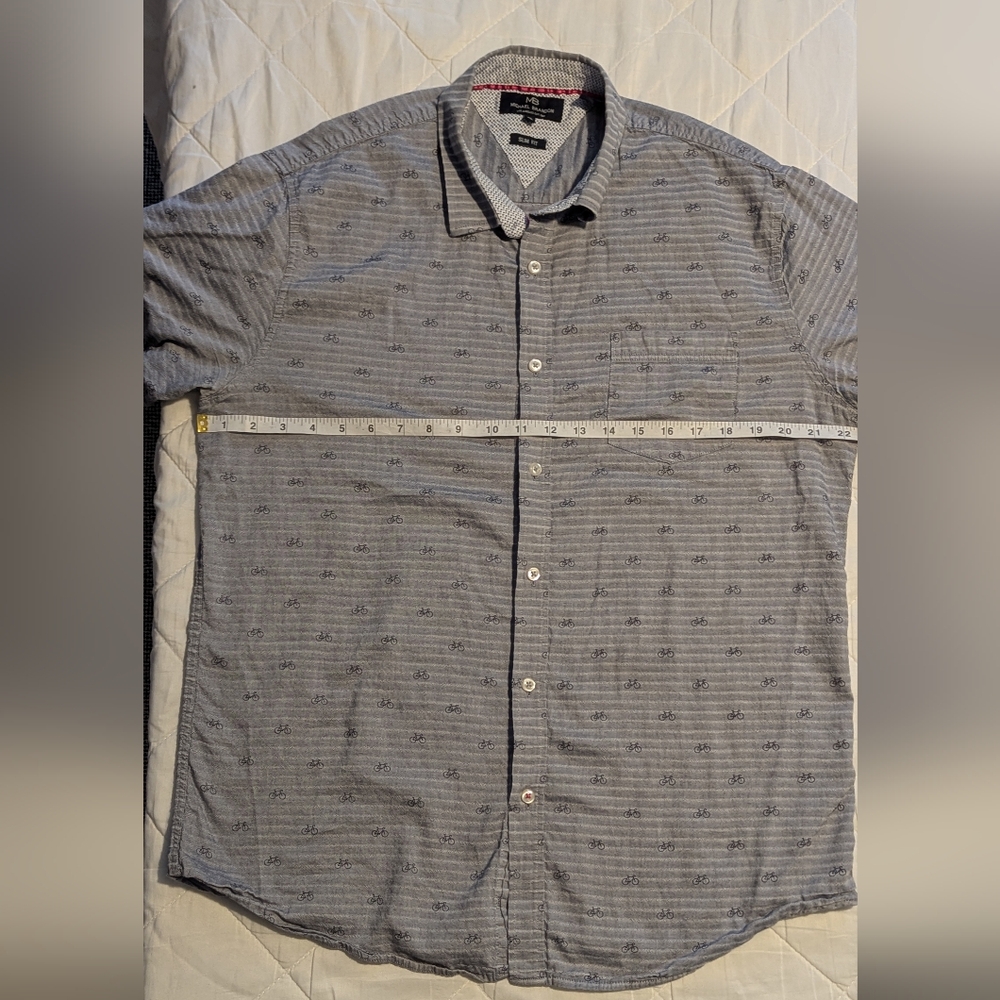 Bundle 3 Items For $10 Michael Brandon Gray Casual Button Down Shirt